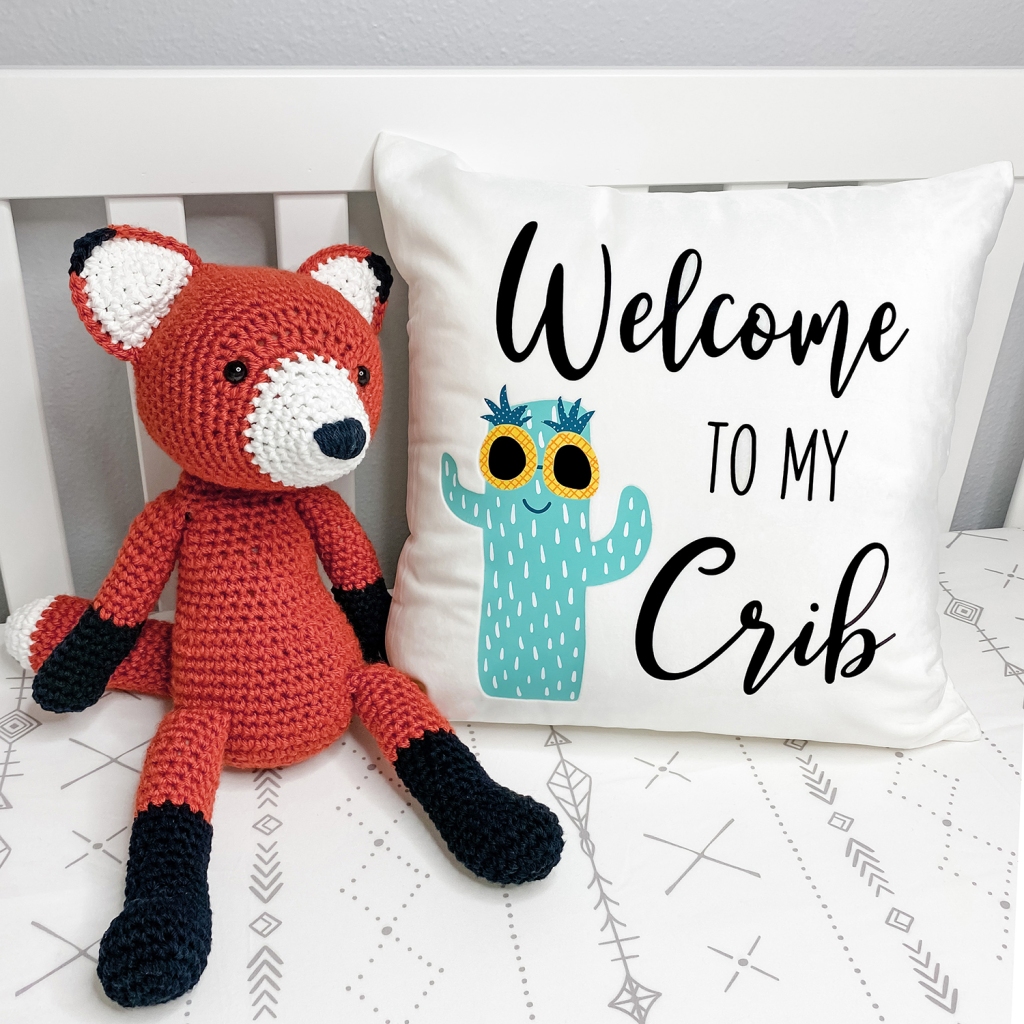 DIY: Welcome To My Crib Cactus Pillow Cover